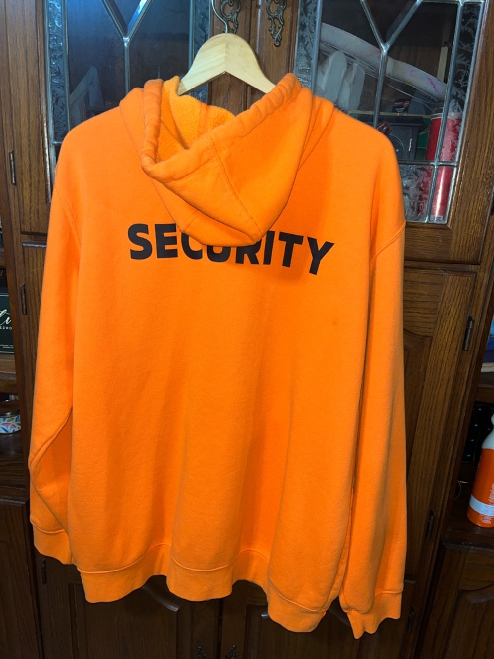 Carhartt Orange Loose Fit Honky Tonk Security Sweatshirt Hoodie Size XL - Picture 7 of 9
